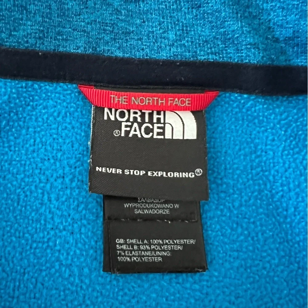 The North Face Men Fleece Hiking Trek Camping Base Layer Heathered Blue Large